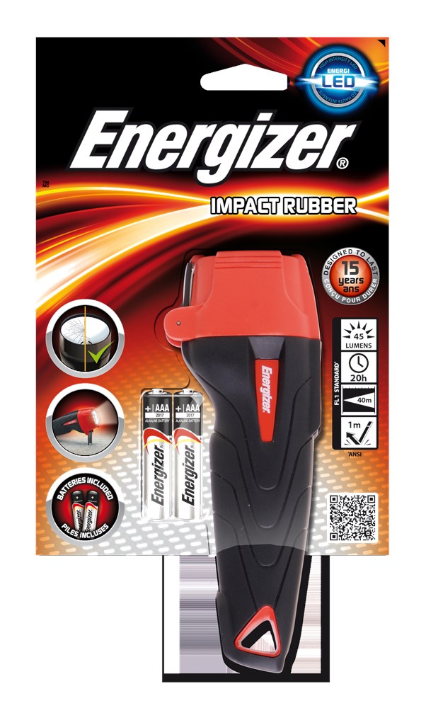 TORCHE IMPACT LED RUBBER + 2XAAA  -  ENERGIZER