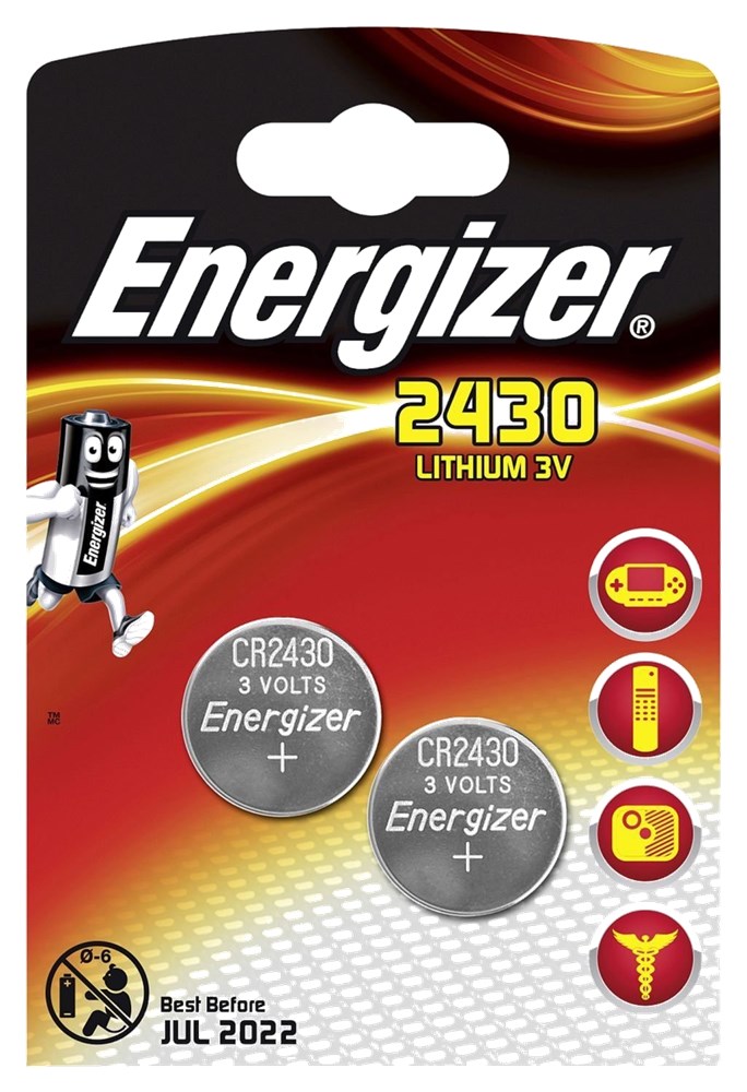 PILE LITHIUM 3V CR2430 - 2P  -  ENERGIZER