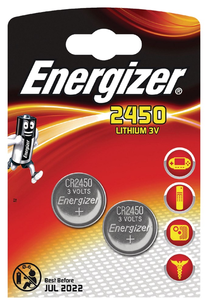 PILE LITHIUM 3V CR2450 - 2P - ENERGIZER