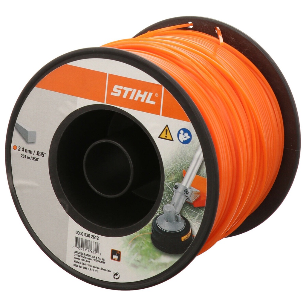 FIL NYLON ROND Ø2.4MM X 253M - ORANGE - STIHL