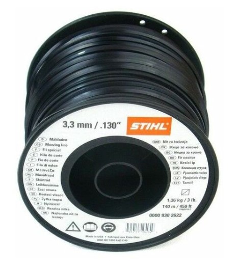 FIL DE COUPE ROND 3.3MMX591M - NOIR - STIHL