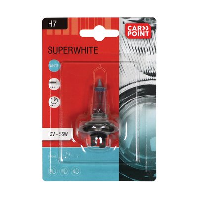 Carpoint Superwhite Lampe de Voiture H7 12V 55W