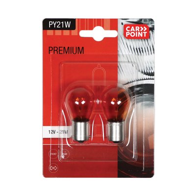 Carpoint Premium Lampes de Voiture 12V PY21W 2 Pièces