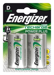 [25701] ACCU RECHARG.POWERPLUS - D - 2500 MAH -2P  -  ENERGIZER